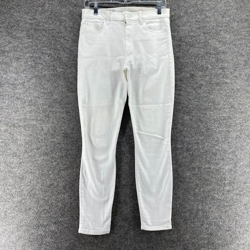 Gap Jeans Women 29 Plus White Denim Light Wash Skinny Mid Rise Pockets Casual